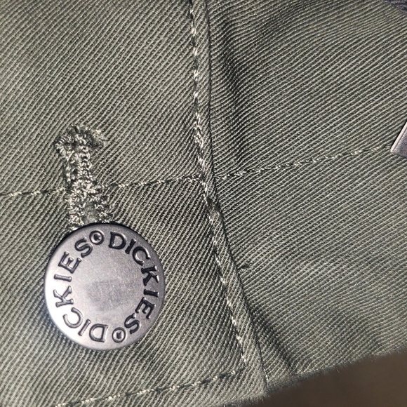 Dickies Relax Cargo 29 Army Olive Green Utility Slim Mid Rise Cotton Cropped - Picture 11 of 11